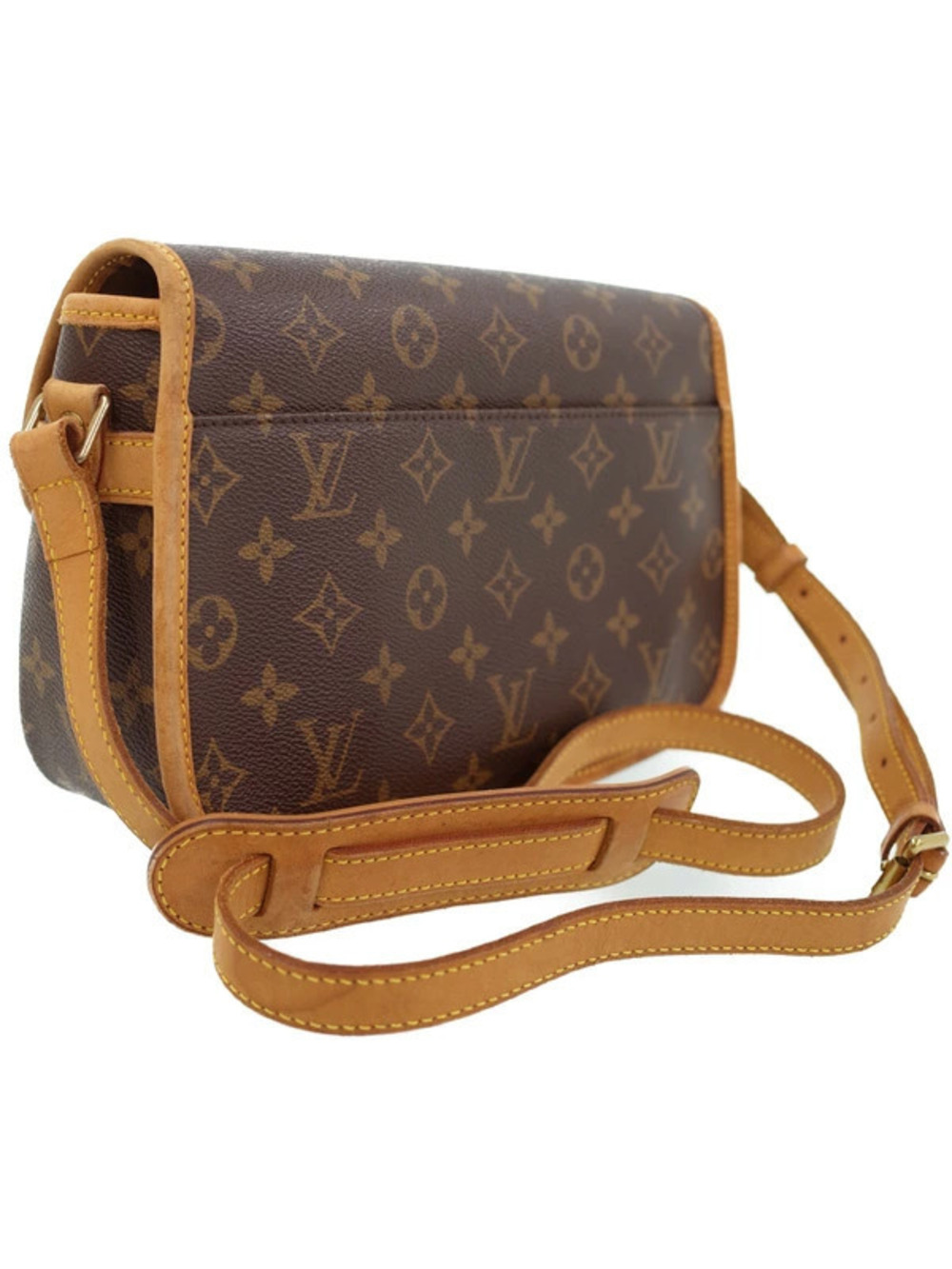 Louis Vuitton Monogram Shoulder Sologne Bag Brown